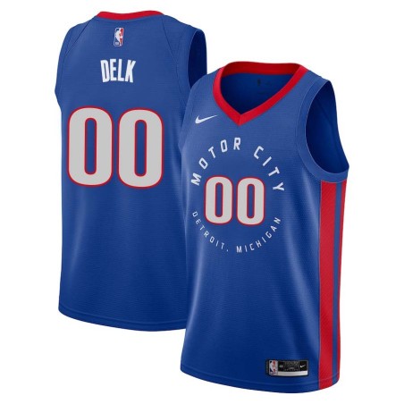 2020-21City Tony Delk Pistons #00 Twill Basketball Jersey FREE SHIPPING