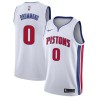 White Andre Drummond Pistons #0 Twill Basketball Jersey FREE SHIPPING