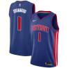 Blue Andre Drummond Pistons #1 Twill Basketball Jersey FREE SHIPPING