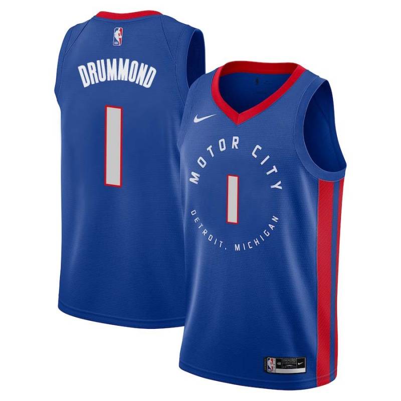 2020-21City Andre Drummond Pistons #1 Twill Basketball Jersey FREE SHIPPING