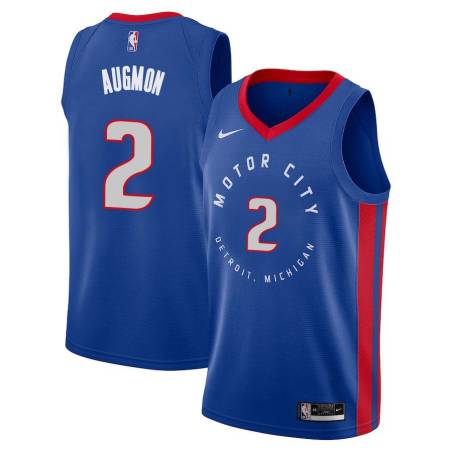 2020-21City Stacey Augmon Pistons #2 Twill Basketball Jersey FREE SHIPPING