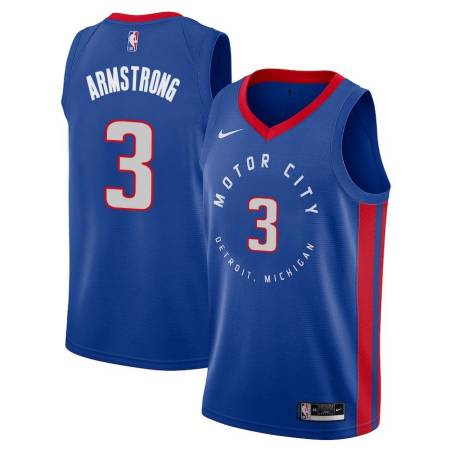 2020-21City Curly Armstrong Pistons #3 Twill Basketball Jersey FREE SHIPPING