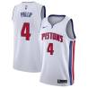 White Andy Phillip Pistons #4 Twill Basketball Jersey FREE SHIPPING