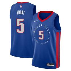 2020-21City Dick Groat Pistons #5 Twill Basketball Jersey FREE SHIPPING