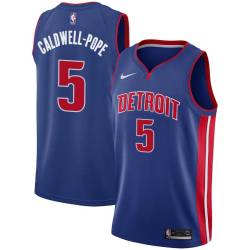 Blue Kentavious Caldwell-Pope Pistons #5 Twill Basketball Jersey FREE SHIPPING