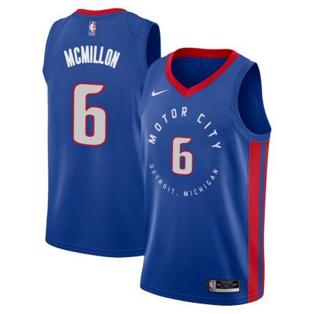 2020-21City Shellie McMillon Pistons #6 Twill Basketball Jersey FREE SHIPPING