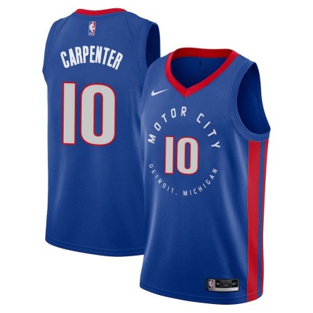 2020-21City Bob Carpenter Pistons #10 Twill Basketball Jersey FREE SHIPPING