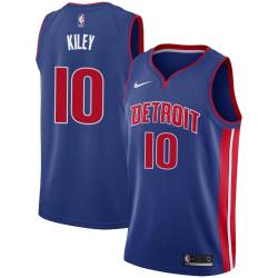 Blue Jack Kiley Pistons #10 Twill Basketball Jersey FREE SHIPPING