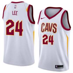 White Keith Lee Twill Basketball Jersey -Cavaliers #24 Lee Twill Jerseys, FREE SHIPPING