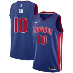 Blue Don Ohl Pistons #10 Twill Basketball Jersey FREE SHIPPING