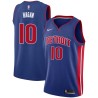 Blue Glenn Hagan Pistons #10 Twill Basketball Jersey FREE SHIPPING