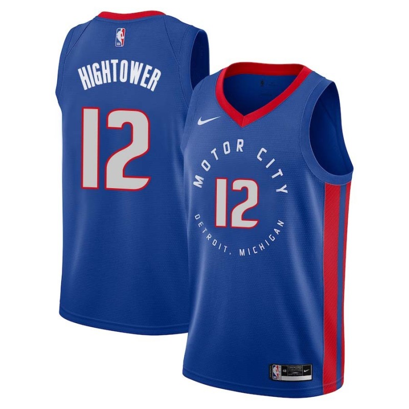 2020-21City Wayne Hightower Pistons #12 Twill Basketball Jersey FREE SHIPPING