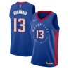 2020-21City Nazr Mohammed Pistons #13 Twill Basketball Jersey FREE SHIPPING