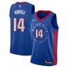 2020-21City Billy Kenville Pistons #14 Twill Basketball Jersey FREE SHIPPING