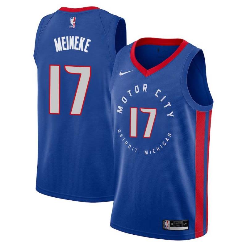 2020-21City Monk Meineke Pistons #17 Twill Basketball Jersey FREE SHIPPING