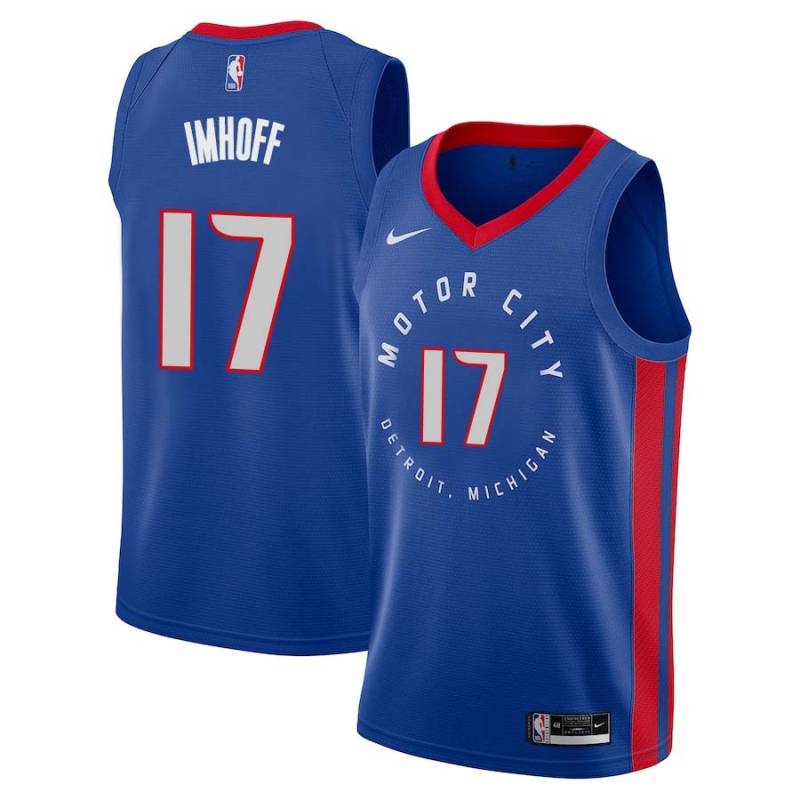 2020-21City Darrall Imhoff Pistons #17 Twill Basketball Jersey FREE SHIPPING