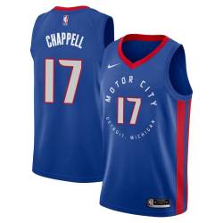 2020-21City Len Chappell Pistons #17 Twill Basketball Jersey FREE SHIPPING