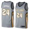 Gray Trey Johnson Twill Basketball Jersey -Cavaliers #24 Johnson Twill Jerseys, FREE SHIPPING