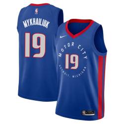 2020-21City Svi Mykhailiuk Pistons #19 Twill Basketball Jersey FREE SHIPPING