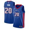 2020-21City Bob Tough Pistons #20 Twill Basketball Jersey FREE SHIPPING