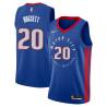 2020-21City Bob Hogsett Pistons #20 Twill Basketball Jersey FREE SHIPPING