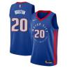 2020-21City Allan Houston Pistons #20 Twill Basketball Jersey FREE SHIPPING