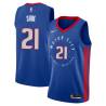 2020-21City Gene Shue Pistons #21 Twill Basketball Jersey FREE SHIPPING