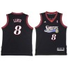 Black Throwback Earl Lloyd Twill Basketball Jersey -76ers #8 Lloyd Twill Jerseys, FREE SHIPPING