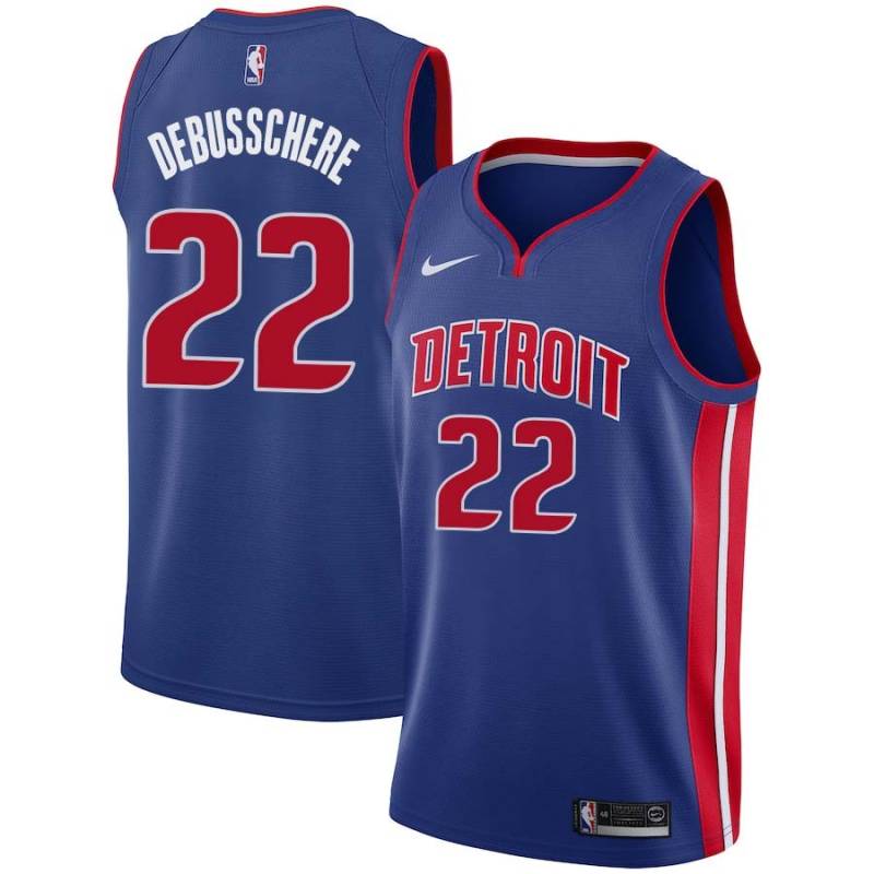 Blue Dave DeBusschere Pistons #22 Twill Basketball Jersey FREE SHIPPING