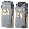 Gray Richard Jefferson Twill Basketball Jersey -Cavaliers #24 Jefferson Twill Jerseys, FREE SHIPPING