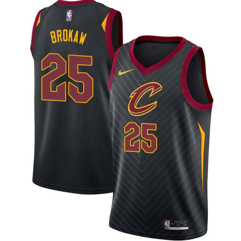 Black Gary Brokaw Twill Basketball Jersey -Cavaliers #25 Brokaw Twill Jerseys, FREE SHIPPING