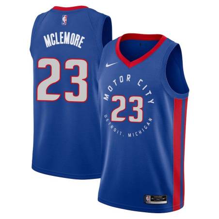 2020-21City McCoy McLemore Pistons #23 Twill Basketball Jersey FREE SHIPPING