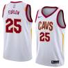 White Terry Furlow Twill Basketball Jersey -Cavaliers #25 Furlow Twill Jerseys, FREE SHIPPING