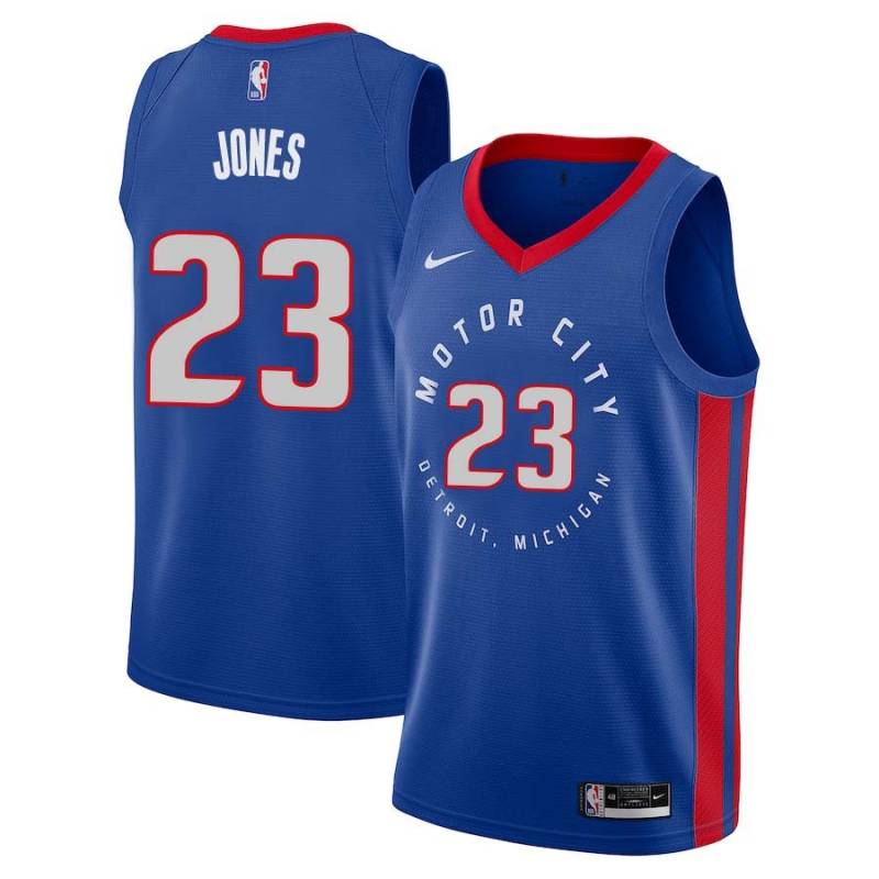 2020-21City Charles Jones Pistons #23 Twill Basketball Jersey FREE SHIPPING