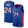 2020-21City Blackie Towery Pistons #24 Twill Basketball Jersey FREE SHIPPING