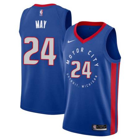 2020-21City Scott May Pistons #24 Twill Basketball Jersey FREE SHIPPING