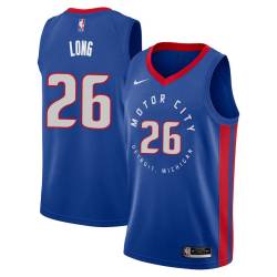 2020-21City Paul Long Pistons #26 Twill Basketball Jersey FREE SHIPPING