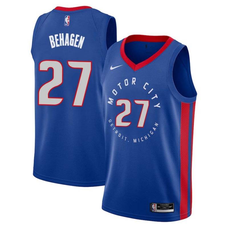 2020-21City Ron Behagen Pistons #27 Twill Basketball Jersey FREE SHIPPING