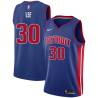 Blue Ron Lee Pistons #30 Twill Basketball Jersey FREE SHIPPING