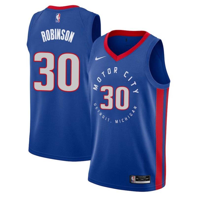 2020-21City Jackie Robinson Pistons #30 Twill Basketball Jersey FREE SHIPPING