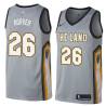 Gray Kyle Korver Twill Basketball Jersey -Cavaliers #26 Korver Twill Jerseys, FREE SHIPPING