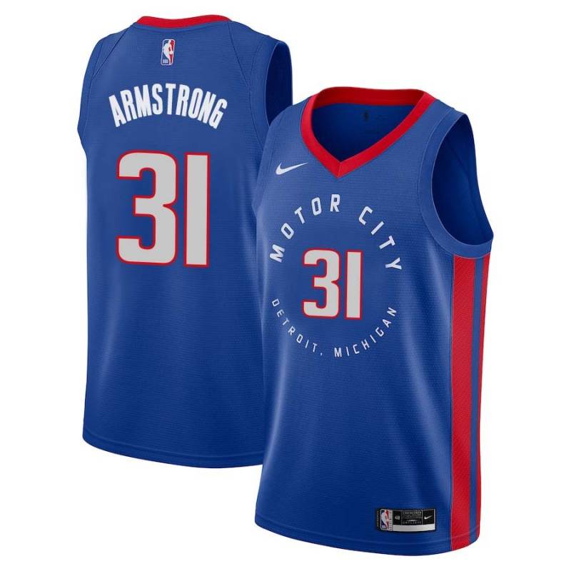 2020-21City Curly Armstrong Pistons #31 Twill Basketball Jersey FREE SHIPPING