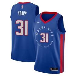 2020-21City George Trapp Pistons #31 Twill Basketball Jersey FREE SHIPPING