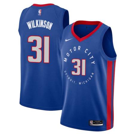 2020-21City Dale Wilkinson Pistons #31 Twill Basketball Jersey FREE SHIPPING