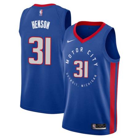 2020-21City John Henson Pistons #31 Twill Basketball Jersey FREE SHIPPING