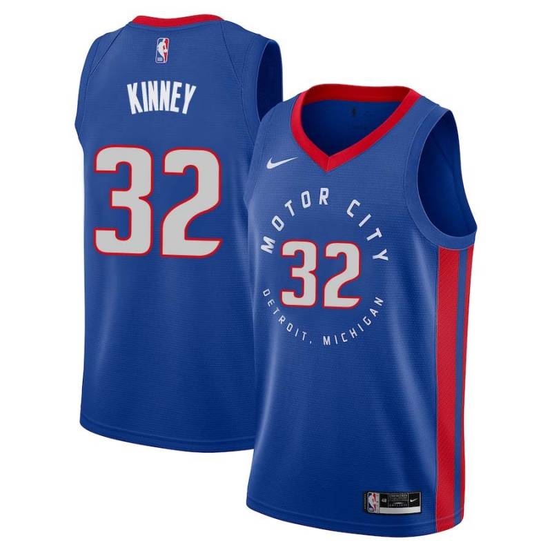 2020-21City Bob Kinney Pistons #32 Twill Basketball Jersey FREE SHIPPING