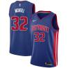 Blue Larry McNeill Pistons #32 Twill Basketball Jersey FREE SHIPPING