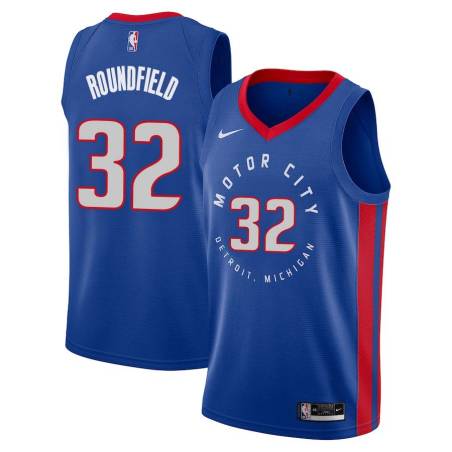 2020-21City Dan Roundfield Pistons #32 Twill Basketball Jersey FREE SHIPPING