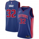 Blue Negele Knight Pistons #32 Twill Basketball Jersey FREE SHIPPING