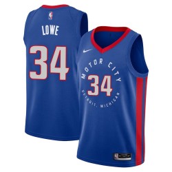 2020-21City Sidney Lowe Pistons #34 Twill Basketball Jersey FREE SHIPPING